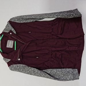 2 Sable cotton jacket with knit sleeves Medium